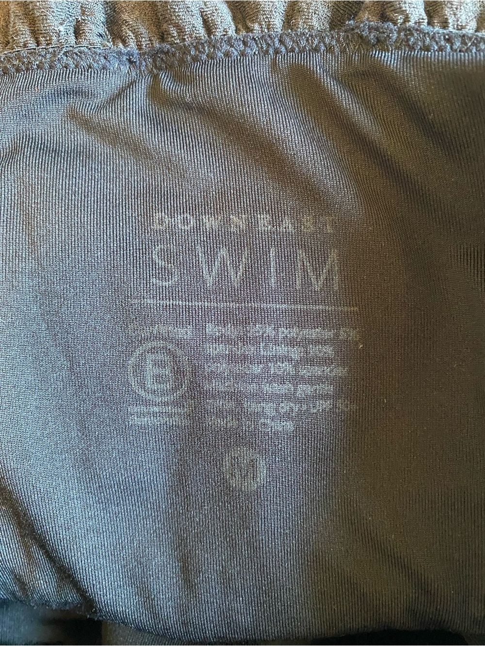DownEast Black Smocked Swim Crop Top - Picture 5 of 5